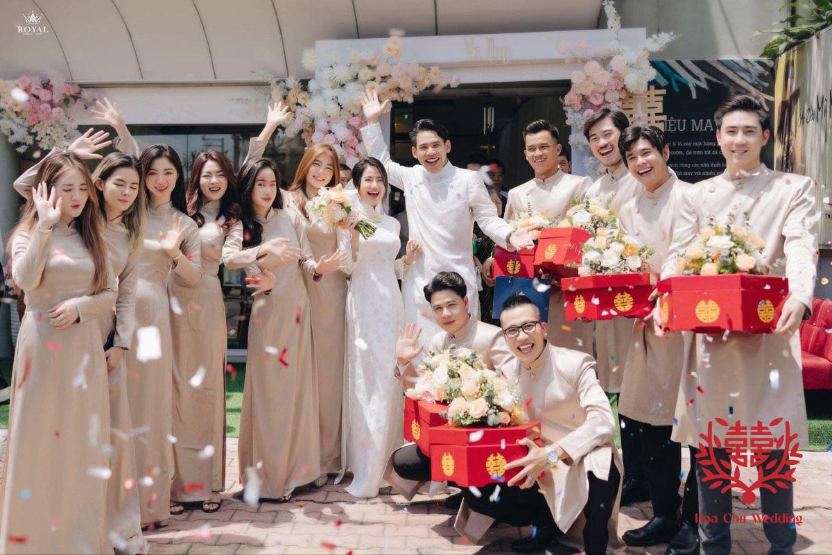 Nam - Nữ Bê Lễ Áo Dài Tone Pink Rose