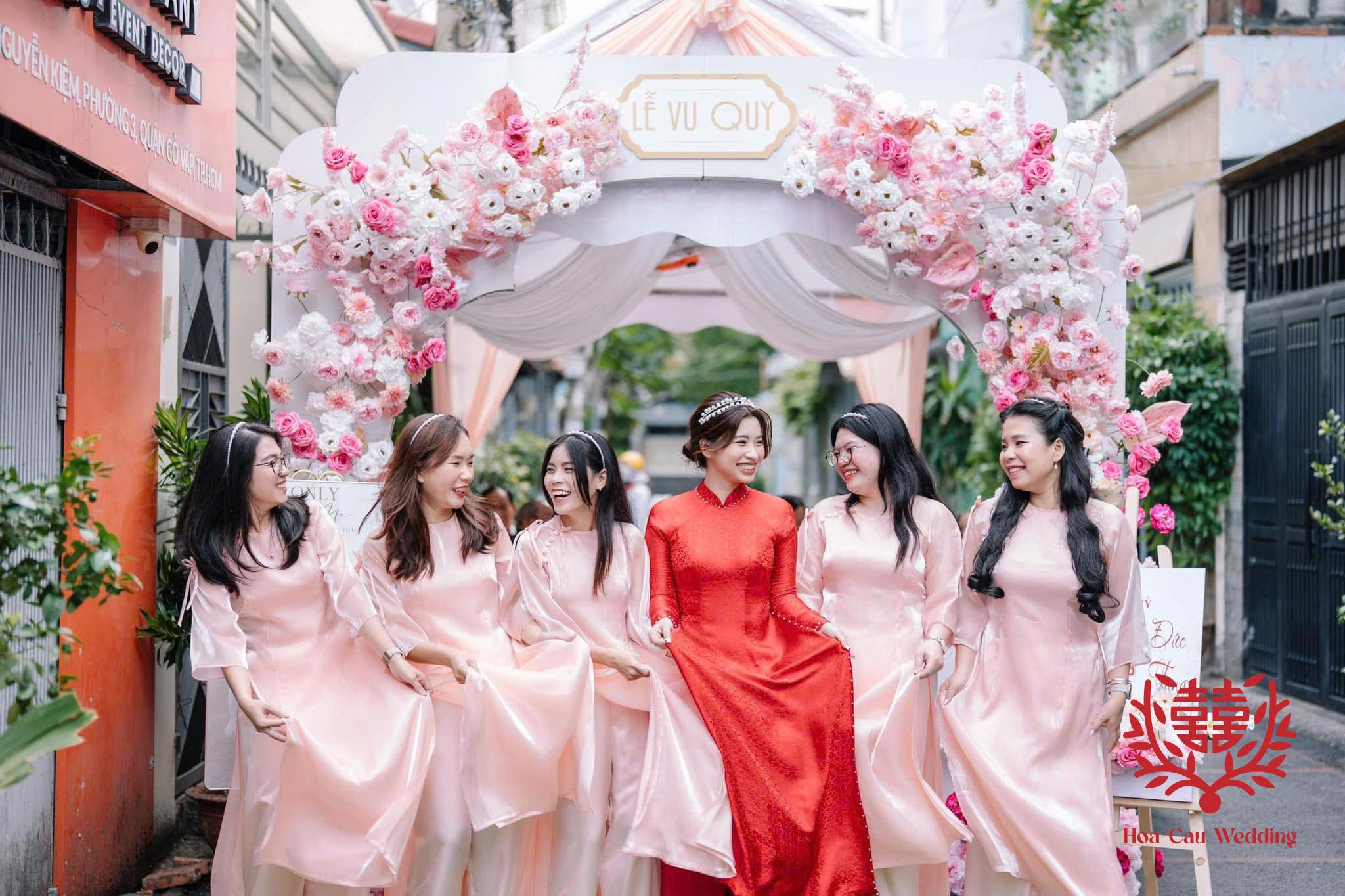 Nam - Nữ Bê Lễ Áo Dài Tone Hồng Phấn